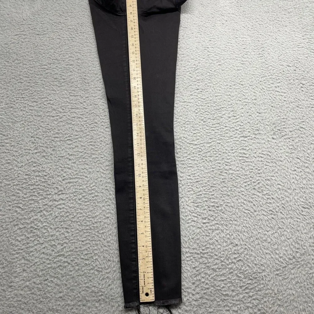 Articles of Society Jeans Womens 27 Black Side Stripes Raw Hem Skinny Fit - Picture 12 of 15